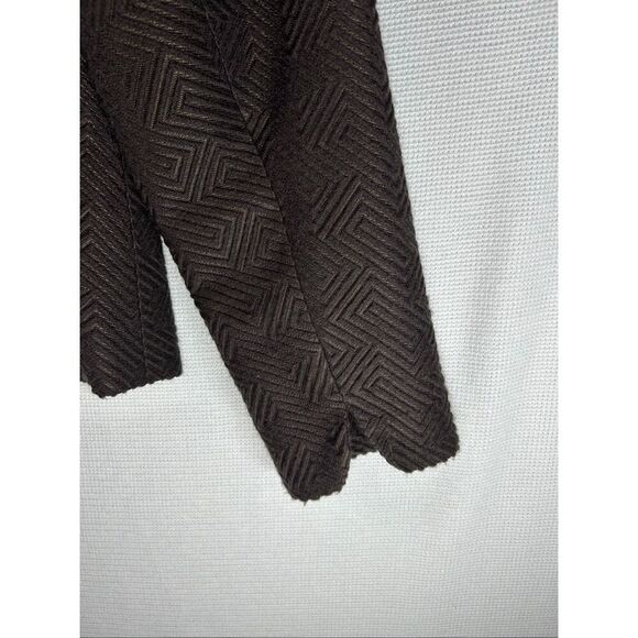 Talbots Dark Brown Queen Ann Jewel Neckline Blazer Wool Blend Preppy 10 - Picture 11 of 13
